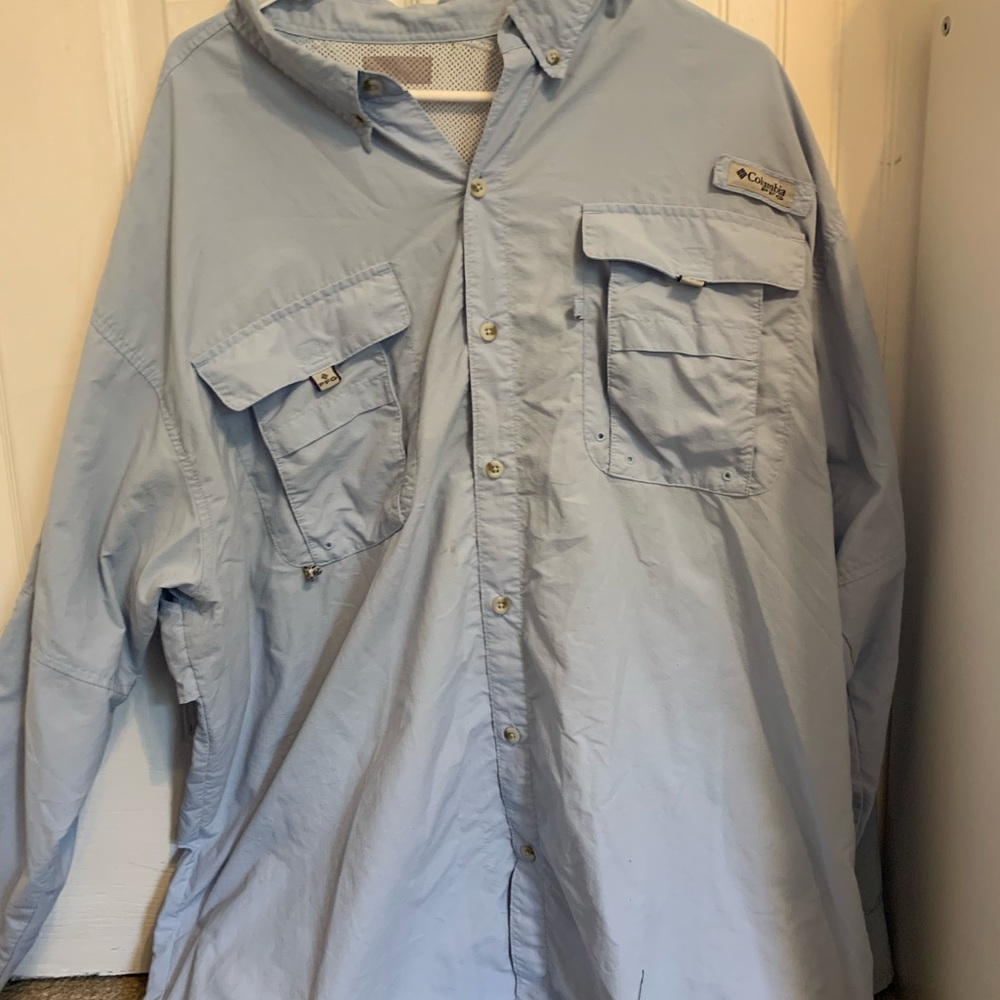 Colombia blue long sleeve fishing shirt